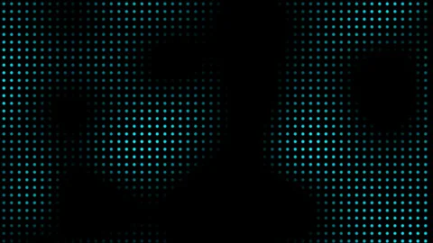 Abstract Blue Halftone Dot LED Matrix Pattern Loop 库存影片 346472185