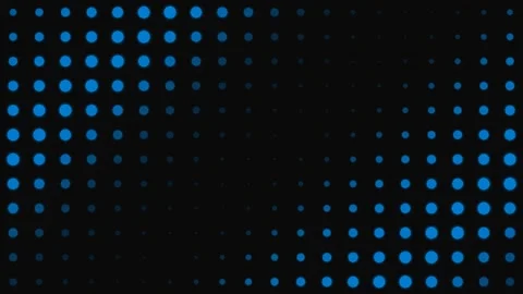 Abstract blue halftone dot pattern background on a deep black backdrop 库存影片 339616528
