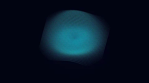 Abstract blue halftone dot pattern with wave motion effect video Video stock 343611599