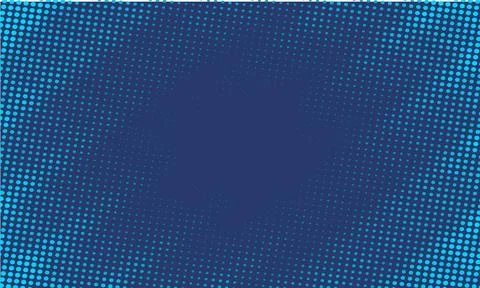 Abstract Blue Halftone Dot Pattern with Gradient Fade Effect Stock Illustration