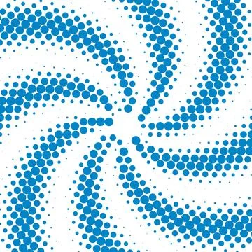Abstract Blue Halftone Dot Swirl Pattern Graphic Illustration Design Backgrou Stock Illustration