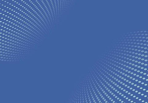 Abstract blue halftone dots pattern distortion perspective background and tex Stock Illustration