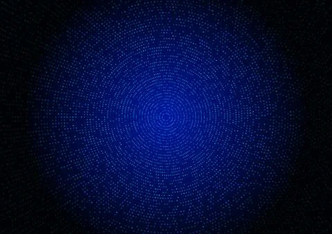 Abstract blue halftone glittering effect with dot radial pattern and glowing イラスト素材