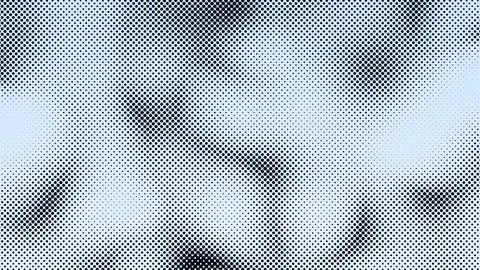 Abstract blue halftone gradient dots creating soft digital wave pattern. Mi.. Stock Illustration