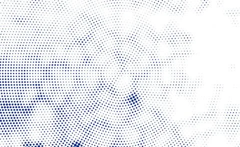 Abstract blue halftone pattern background texture with geometric glowing dots Stock Illustration