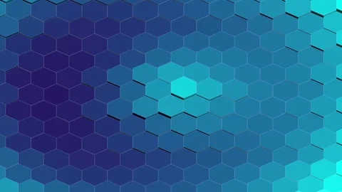 Abstract blue hex grid motion background loop 스톡 동영상 345729624