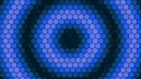 Abstract Blue Hexagon Network Background Technology Loop for Digital Data S.. Stock Footage 336836641