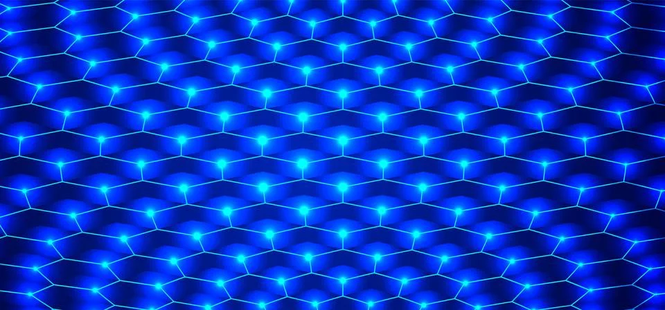 Abstract blue hexagon pattern backdrop for design Stock Illustration