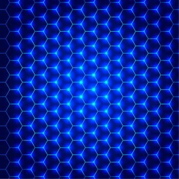 Abstract blue hexagon pattern backdrop for design Stock Illustration