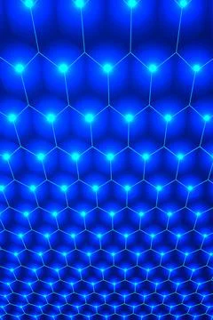 Abstract blue hexagon pattern backdrop for design Stock Illustration