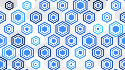 Abstract blue hexagon pattern background Stock Footage 294794011