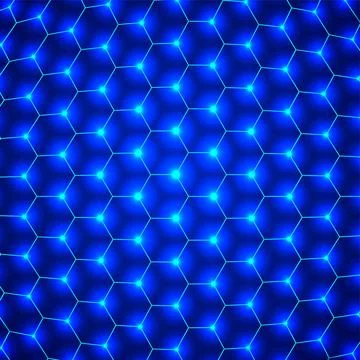 Abstract blue hexagon pattern background fo design Stock Illustration
