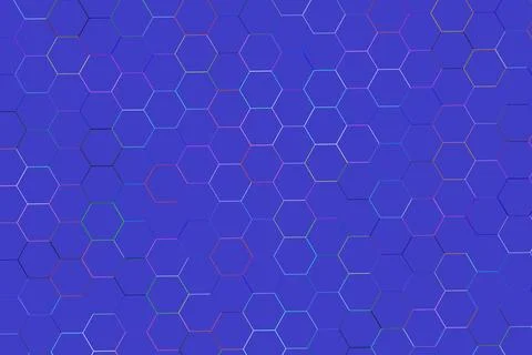 Abstract blue hexagon pattern with connected lines background 스톡 일러스트