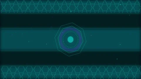 Abstract Blue Hexagon Technology Background Stock Footage 341415744