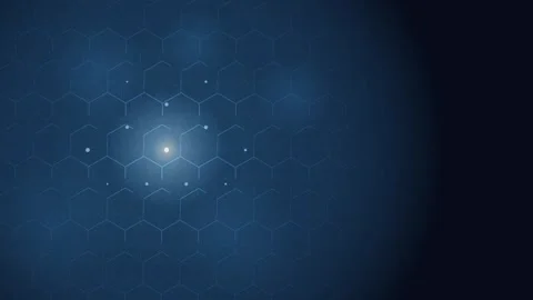 Abstract Blue Hexagon Technology Background Stock Footage 342585169