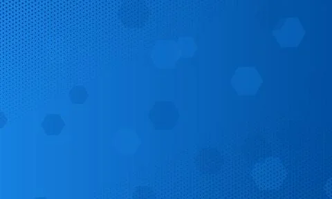 Abstract blue hexagonal and halftone background. Stock Illustration