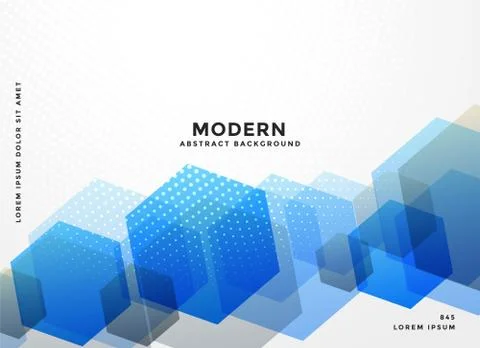 Abstract blue hexagonal business background Stock Illustration