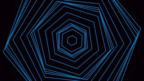 Abstract blue hexagonal geometric pattern structure network background tech.. Stock Footage 341057789