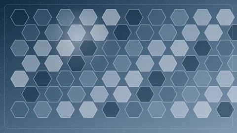 Abstract blue hexagonal pattern background with geometric shapes and soft l.. Stock Illustration
