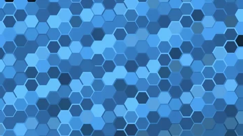 Abstract blue hexagonal pattern representing geometric mosaic digital tech Video stock 329951650