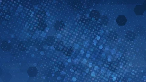 Abstract blue hexagons animation, digital network patterns, futuristic data Stock Footage 333802635