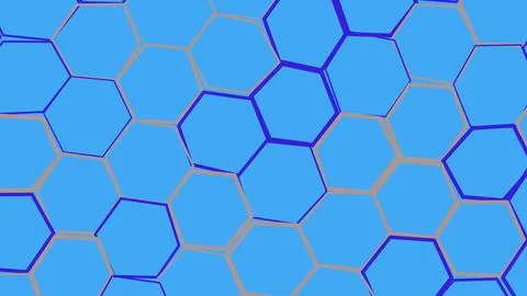 Abstract blue honeycomb pattern with geometric hexagons 스톡 일러스트
