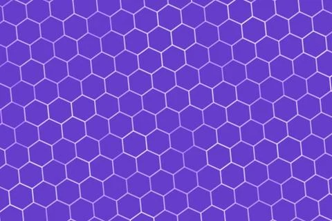 Abstract blue honeycomb pattern with glowing outlines Stock Illustration