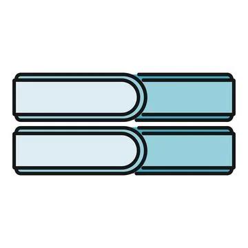 Abstract blue horizontal rectangles connecting design element 스톡 일러스트