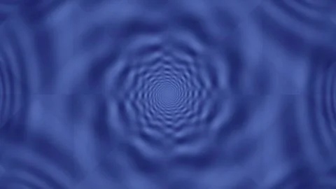 Abstract blue hypnotic ripple effect vortex background loop Stock Footage 335459714