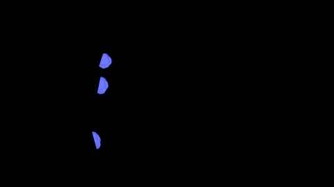 Abstract Blue ink drop on a black background for effects with Alpha V2 Stock Footage 94519932