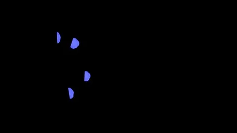 Abstract Blue ink drop on a black background for effects with Alpha V3 Stock Footage 94519938