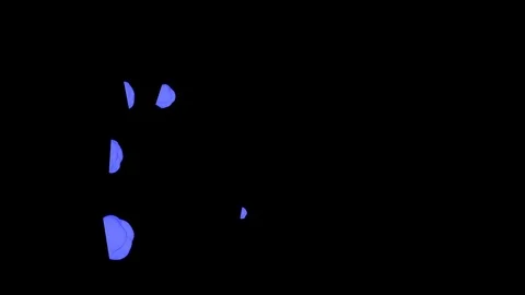 Abstract Blue ink drop on a black background for effects with Alpha V4 Stock Footage 94519940