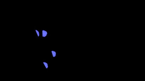 Abstract Blue ink drop on a black background for effects with Alpha V7 Stock Footage 94519956