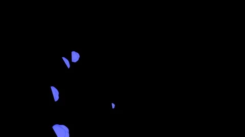 Abstract Blue ink drop on a black background for effects with Alpha V8 Stock Footage 94519959