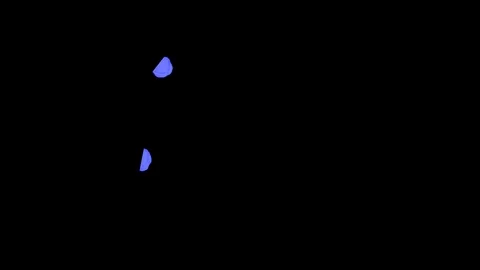 Abstract Blue ink drop on a black background for effects with Alpha V9 Stock Footage 94519965