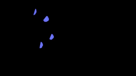 Abstract Blue ink drop on a black background for effects with Alpha V11 Stock-Footage 94519970