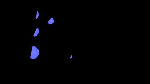 Abstract Blue ink drop on a black background for effects with Alpha V12 Stock Footage 94519973
