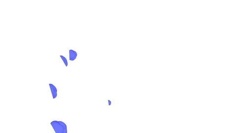 Abstract Blue ink drop in water on a white background for effects with Alpha Stock Footage 94520004