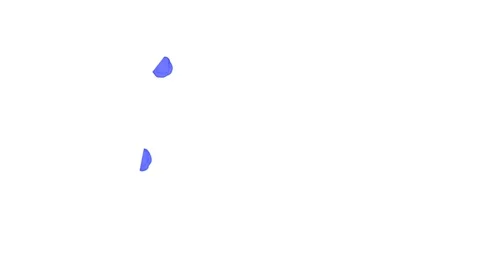Abstract Blue ink drop on a white background for effects with Alpha V1 Stock Footage 94519977
