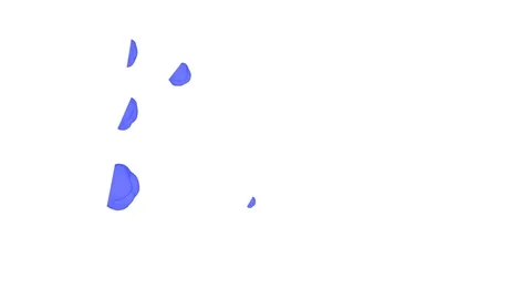Abstract Blue ink drop on a white background for effects with Alpha V12 Video stock 94520017