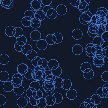 Abstract blue interconnected circular loops pattern Stock Illustration
