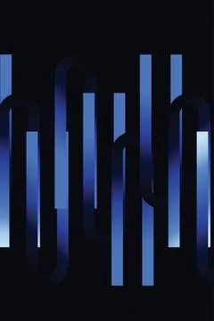 Abstract blue interlocking line pattern background with metallic gradients .. Stock Illustration