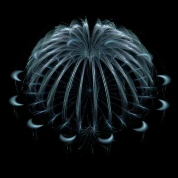 Abstract blue jellyfish Stock Illustration