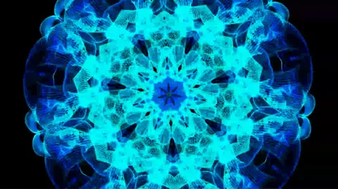 Abstract Blue  Kaleidoscope Stock Footage 30108963