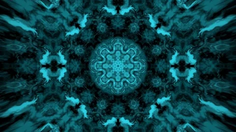 Abstract Blue Kaleidoscope Motion Graphics Background Video stock 346140741