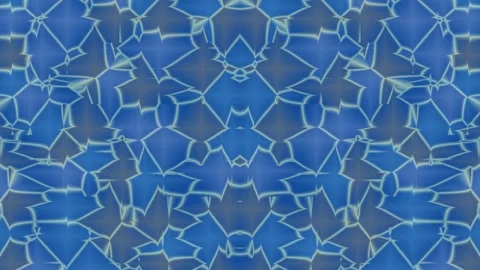 Abstract blue kaleidoscope pattern, geometric design, digital art background Stock Footage 331359668