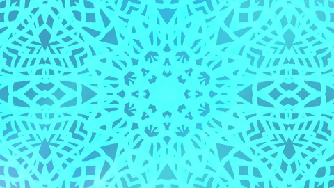 Abstract blue kaleidoscope pattern a mesmerizing visual design. Stock Footage 334395067