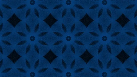 Abstract Blue Kaleidoscopic Pattern Dark Background Stock Footage 247185570