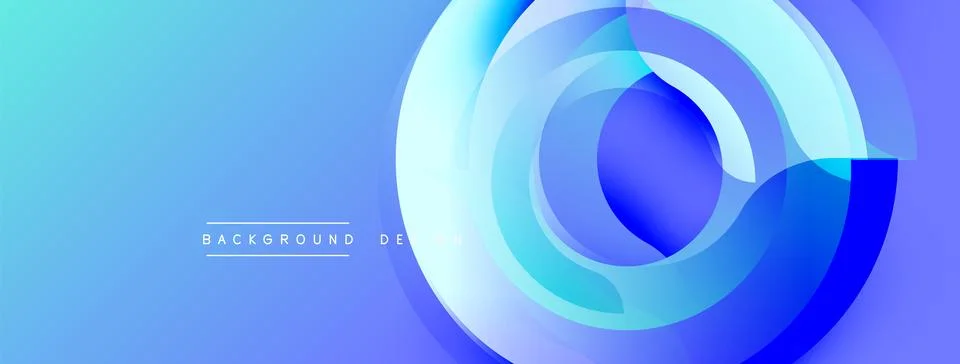 Abstract blue layers create dynamic circular pattern. Gradient shades suggest Stock Illustration