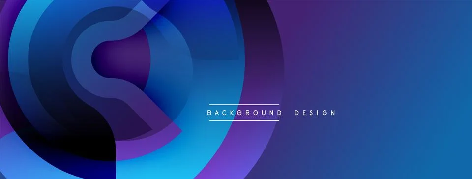 Abstract blue layers create dynamic visual effect. Gradient shades blend, Stock Illustration